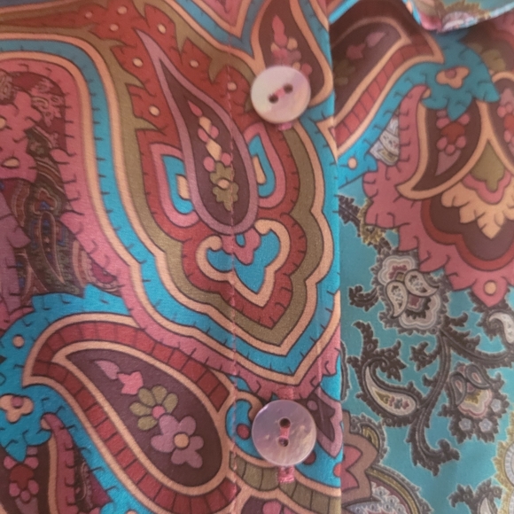 Soft Surrounding 100% Silk Lilit Blouse Size L  NWOT - Picture 11 of 16